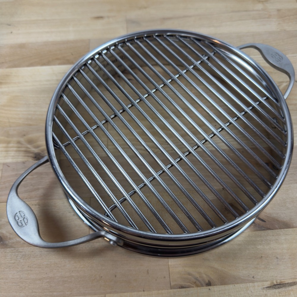 Calphalon 6510 9 Inch Round Stainless Steel Roasting Rack with Handles